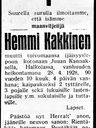 Record image of Hemmi Heikinpoika Kakkinen