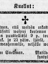 Record image of Mathilda Augusta Snellman (o.s. Schalin)