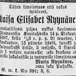 Record image of Kaisa Liisa Ollintytär Ryynänen
