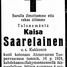Record image of Catharina/ Kaisa Pekantytär Saarelainen (o.s. Kukkonen)