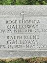 Record image of Rose Eugenia (Rose Gene) Galloway (born Reilly)