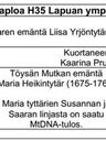 Record image of Liisa Prusintytär Alasomppi (born Alasaari)