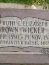 Record image of Ruth Charlotte Elizabeth Wicker (born Brown)