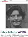 Record image of Marie Catherine MALLET (born WETZEL)