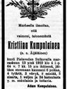 Record image of Kristina Wilhelminantytär Kumpulainen (o.s. Äijäläinen)