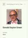 Record image of Donald Dayton Green