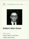Record image of Delbert Allen Green