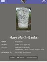 Record image of Mary Polly Banks (born Martin)
