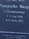 Record image of Margrethe Bang (born Christiansen)