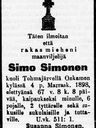 Record image of Simo Tahvonpoika Simonen