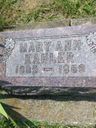 Record image of Mary Ann "Mae" Kahler (born West)