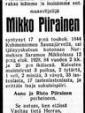 Record image of Michel (Mikko) Piirainen