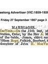 Record image of Anne “Annie” Begg (born MacVean)