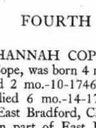 Record image of Hannah Carter (born Cope)
