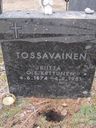 Record image of Brita Adamsdotter Tossavainen (o.s. Kettunen)