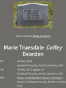Record image of Marie Truesdale Bearden (nacida Coffey)