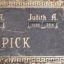 Record image of Judith Arlene Pick (o.s. Ahonen)