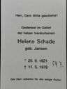 Record image of Helene SCHADE (geb. JANSEN)