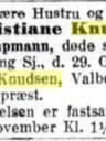 Record image of Anna Christiane Hedvig Knudsen (geb. Kampmann)
