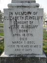 Record image of Elizabeth Slinghuff also married Jacob Funk (born Dierdorff)