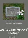 Record image of Louise Jane Fortner (born Howard)