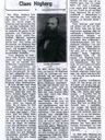 Record image of (Nicolaus) Claes Högberg