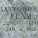 Record image of Susanna Ream (born Fiesser)