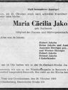 Record image of Maria Cäcilia Jakobs (o.s. Suchanek)