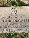 Record image of Mary Alice Sinclair / DeGasperi / Shobe (born Jackson)