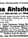 Record image of Rosa Antscherlik (Herrmann) (nata Neumann)