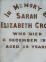 Record image of Sarah Elizabeth Crow (born Janson)