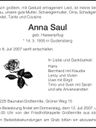 Record image of Anna Saul (geb. Hassenpflug)