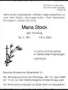 Record image of Maria Stock (geb. Humburg)