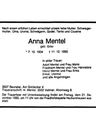 Record image of Anna Mentel (born Grau)