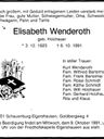 Record image of Elisabeth Wenderoth (geb. Holzhauer)