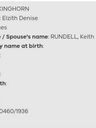 Record image of Elizabeth Denise RUNDELL (born Kinghorn)