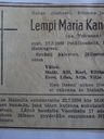 Record image of Lempi Kankassalo (born Toivonen)