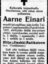 Record image of Aarne Einar Antikainen