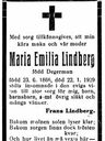 Record image of Maria Emilia Lindberg (o.s. Degerman)