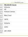 Record image of Elizabeth Ann Lucas (born Flatman)