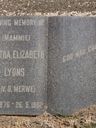 Record image of Martha Elizabeth Lyons (born van der Merwe)