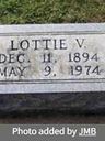 Record image of Lottie Virginia Hoover (født Bruffy)