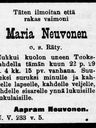 Record image of Maria Simontytär Neuvonen (o.s. Räty)