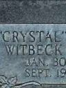 Record image of Mary Crystal Witbeck (born Snow)