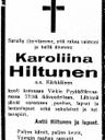 Record image of Stiina Karoliina Martikainen ent Hiltunen (born Kärkkäinen)