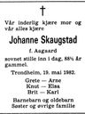Record image of Johanne Andrea Skaugstad (born Aagaard)